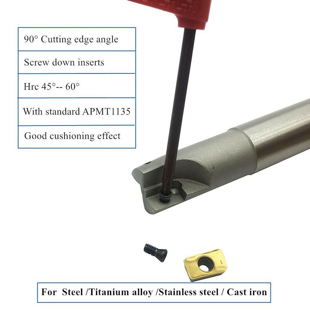 BAP 300R C10-10+C12-12+C16-16 CNC Indexable End Mill Holder Tool+10Pcs APMT1135