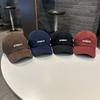Minimalist Letter Embroidered Cotton Baseball Hat With Adjustable Fit For Daily Wear