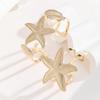 Vintage Metal Starfish Upper Arm Cuff Bracelet For Women Gold Color Geometric Open Bangles Aesthetic Jewelry Gift