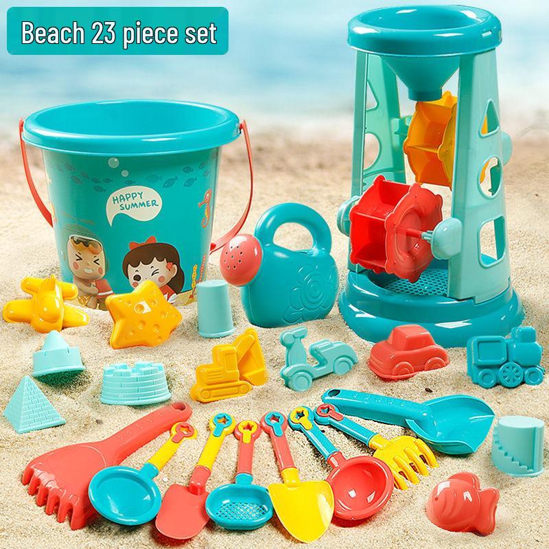 Jianxiong Beach and Water Play Set: Shovels, Sand Digging Tools, Car, and Bucket for Outdoor/Indoor Use