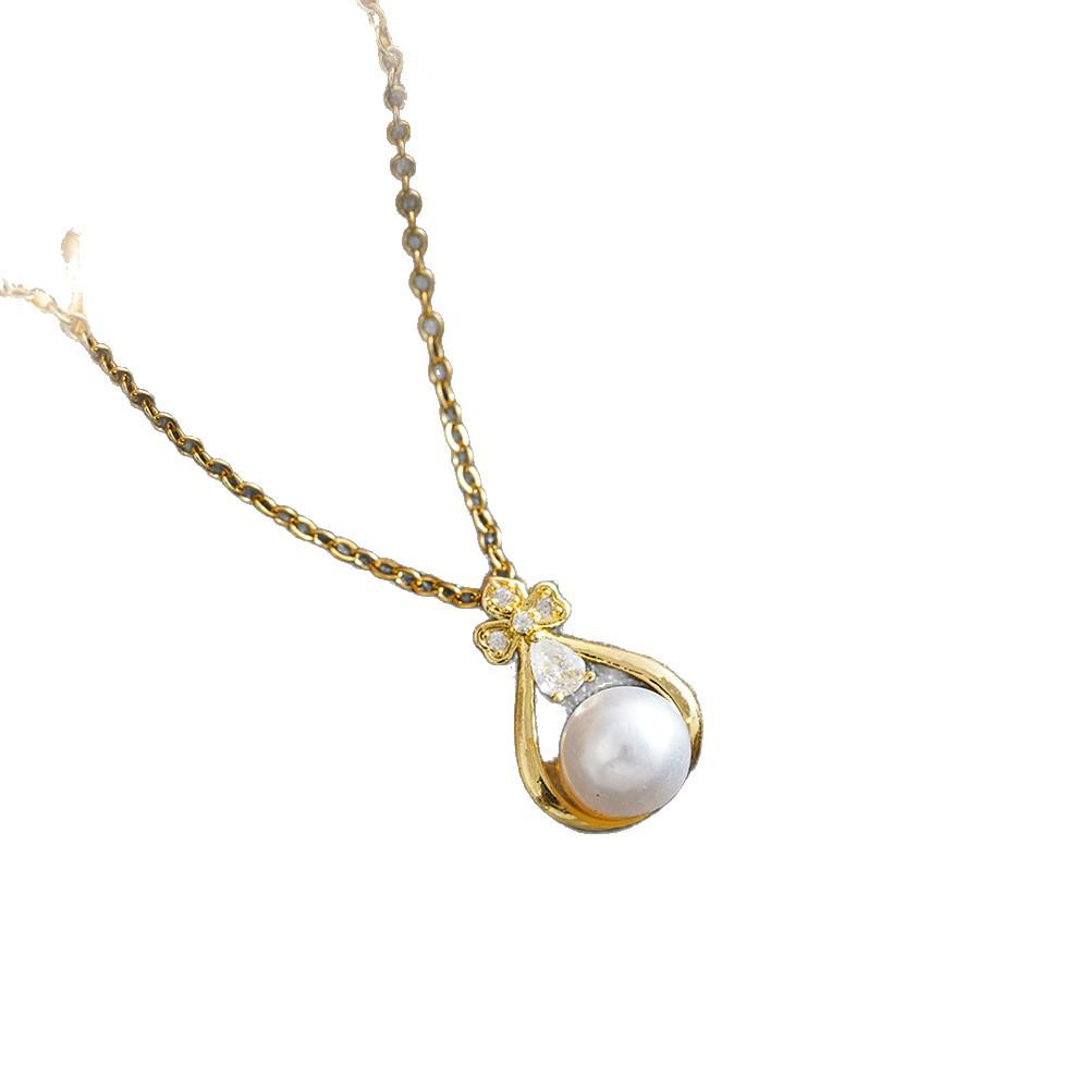 18K Gold Baroque Pearl Pendant Necklace - Elegant, Fashionable, Versatile Women's Clavicle Chain