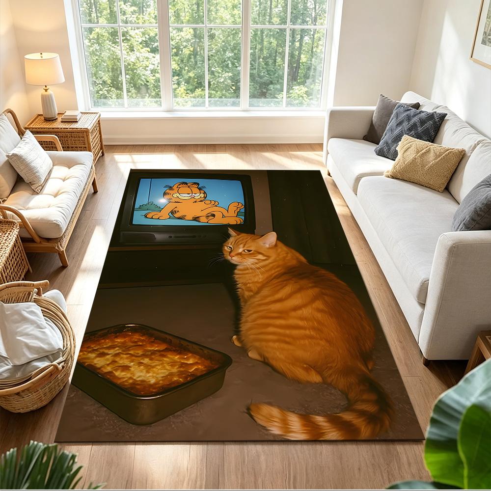 Garfield's Playful Adventures Non-Slip Home Carpet Design for Office Decor Living Room Bedroom Gift