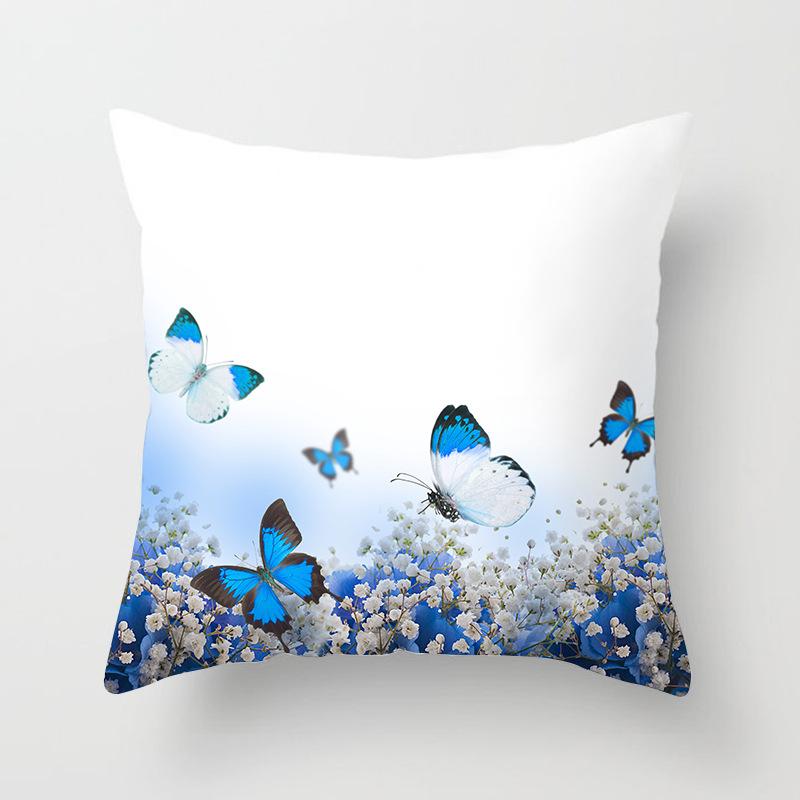 New Butterfly Flower Series Pillowcase Home Sofa Decoration Pillow Cushion Cover Wedding