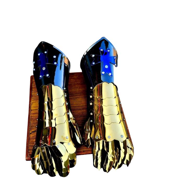 

Середньовічні рукавиці - Нарукавники - Металеві рукавиці - рукавиці для обладунків - золоті рукавиці