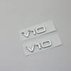 2PCS For Audi A Q series Car Fender Trunk Rear Logo Sticke Glossy Black Silver ABS Numbers Letters V6T V8T V10 V12  Emblem