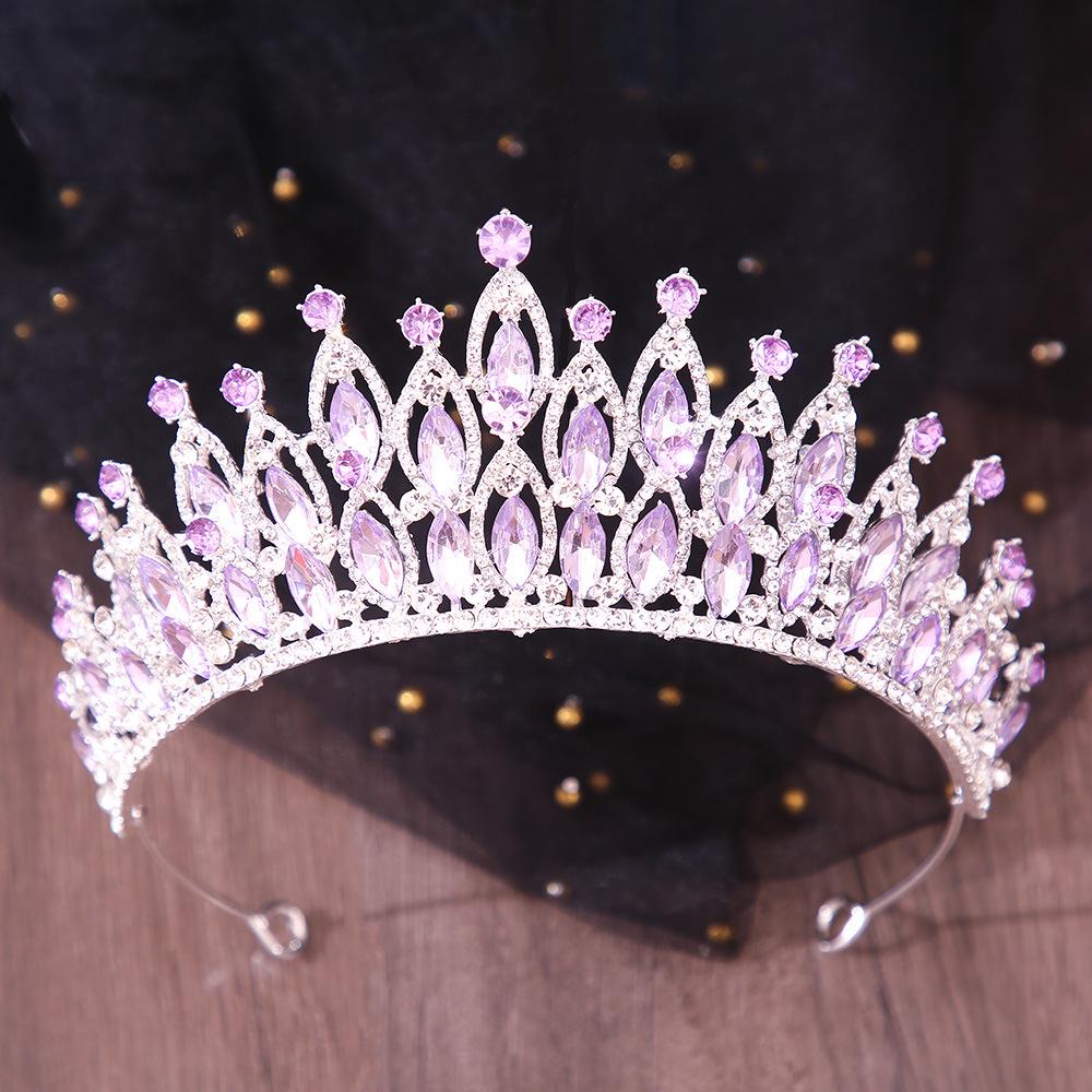 DIEZI Elegant Fashion Luxury Opal Crystal Tiara For Women Girls Wedding Party Baroque Bridal Bride Crown Hair Dress Accessories