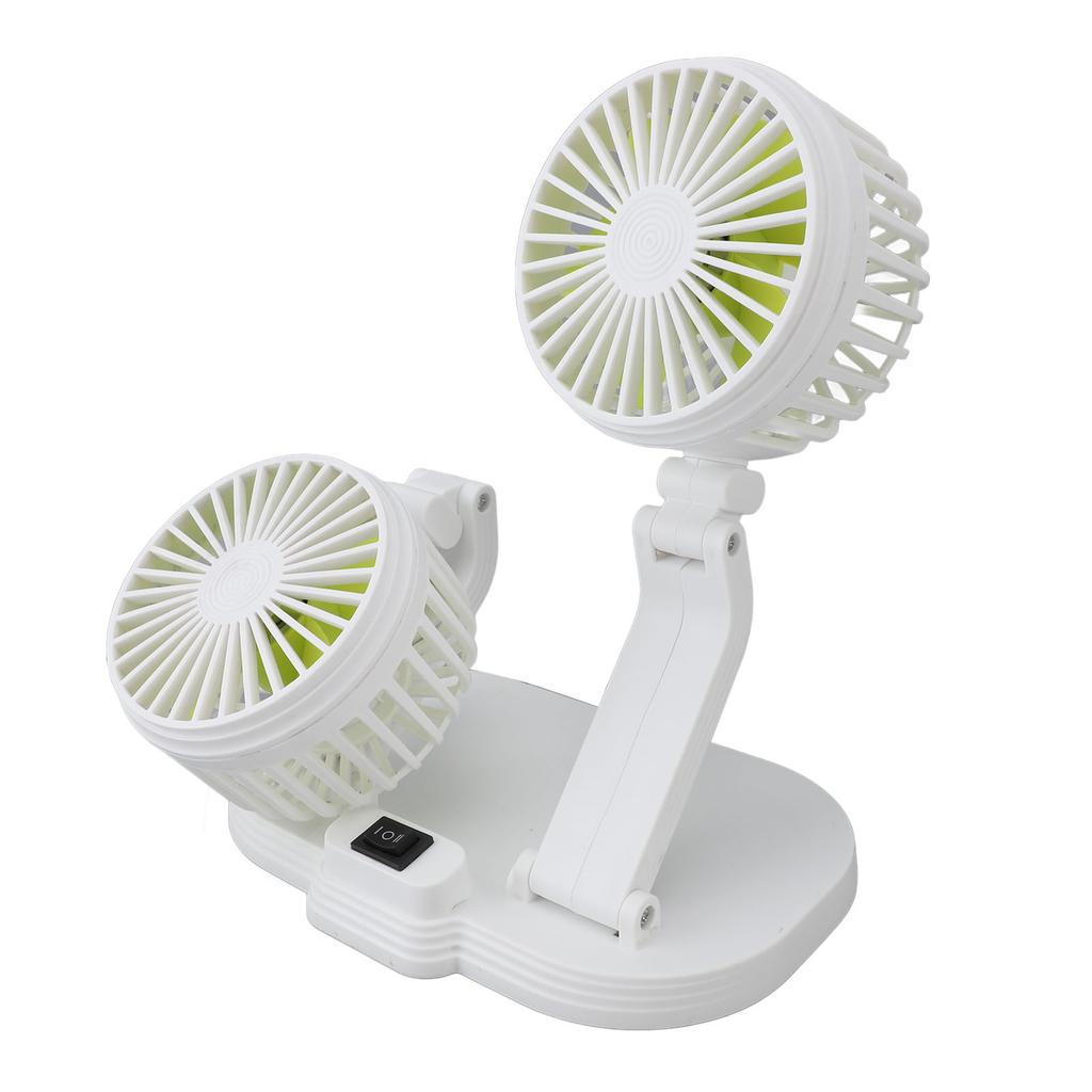Car Dual Head Air Circulator Fan USB Powered Dashboard Cooling Air Circulator Fan Electric Car