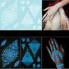 Luminous Tattoo Stickers, India, Hannah Tattoo Stickers, Lace Tattoo Stickers, Hollow Out, Henna Tattoo On Hands, Ball Decoration