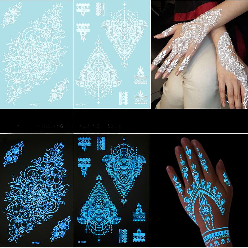 Luminous Tattoo Stickers, India, Hannah Tattoo Stickers, Lace Tattoo Stickers, Hollow Out, Henna Tattoo On Hands, Ball Decoration