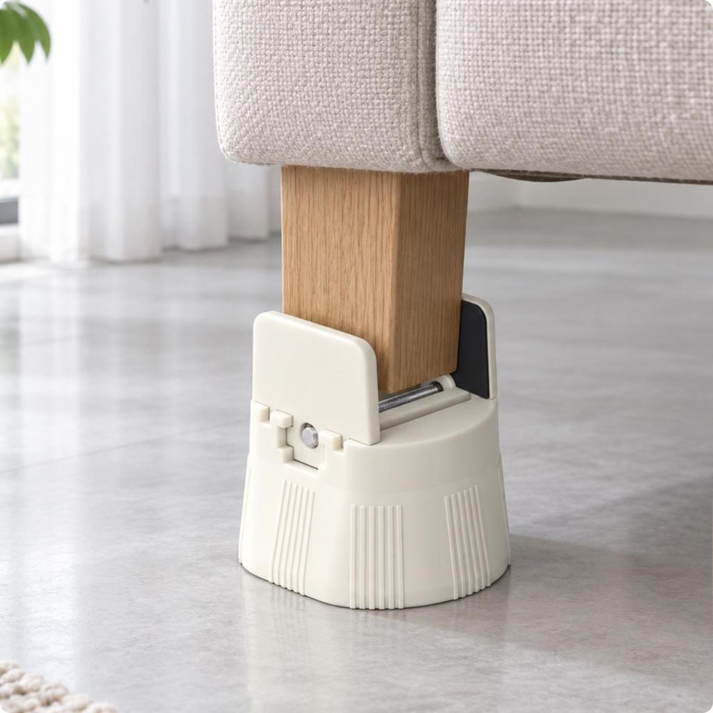 Adjustable Furniture Riser with Clamping Plates Compact Bed Risers Stable