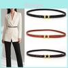 Minimalist Womens Slim Pu Leather Belt For Office And Daily Use