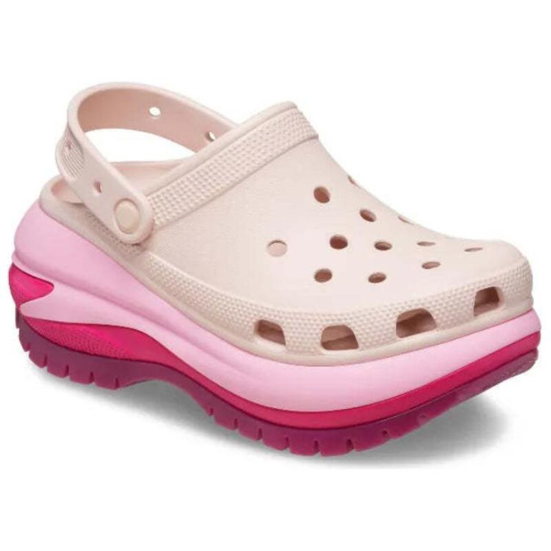 Crocs Classic clog comfortable and versatile hole shoes unisex white pink
