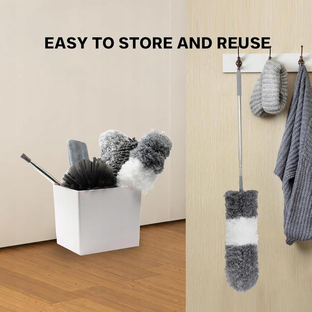 6-in-1 duster set, 245cm, telescopic metal handle and 5 nozzles