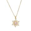 Modern Sunflower Pendant Necklace Trendy Flower Pendant Necklace Accessory Ideal for Dates and Special Occasions