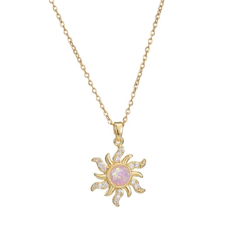 Modern Sunflower Pendant Necklace Trendy Flower Pendant Necklace Accessory Ideal for Dates and Special Occasions