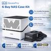 Kit Boîtier NAS 6 Baies avec Alimentation SFX Châssis Serveur MATX ITX Backplane Hot Swap Boîtier de Stockage
