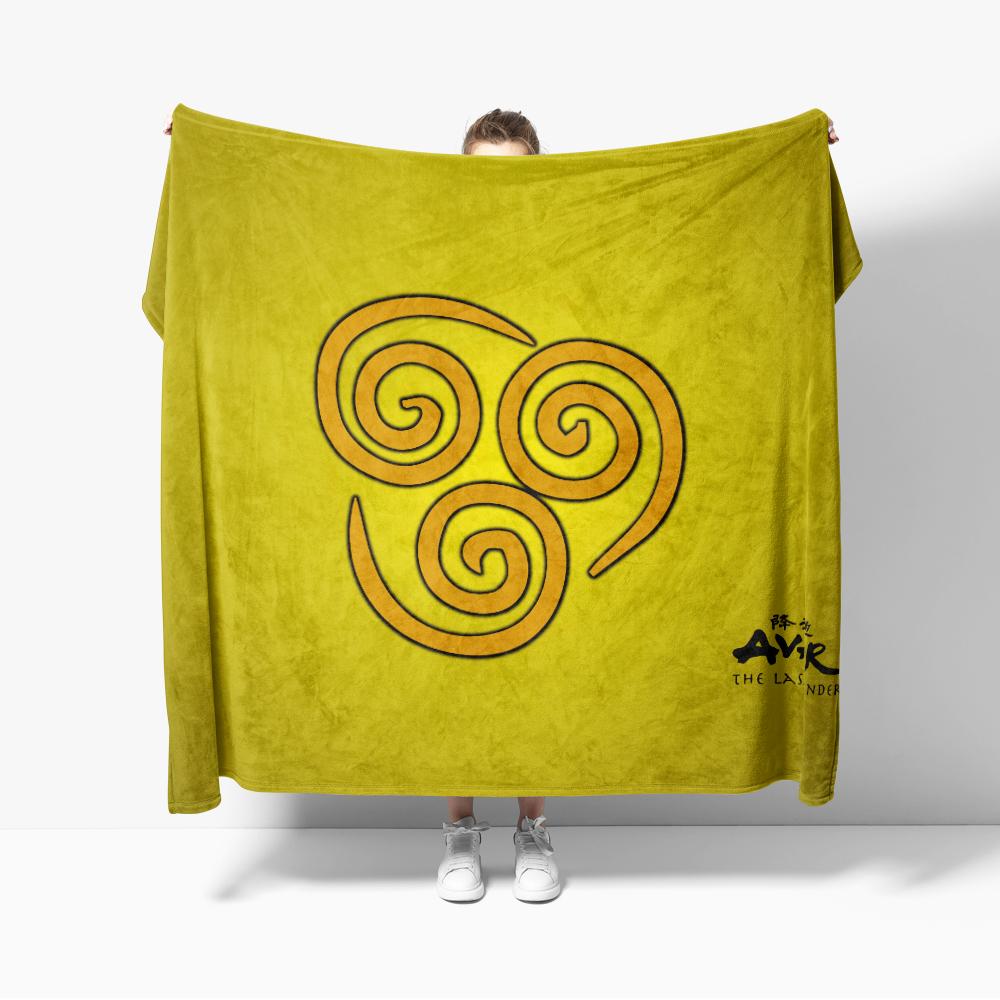Avatar Ostatni Władca Powietrza Symbole Żywiołów Koc Rzutowy koc pikowany retro luksusowe koce do Dekoracji