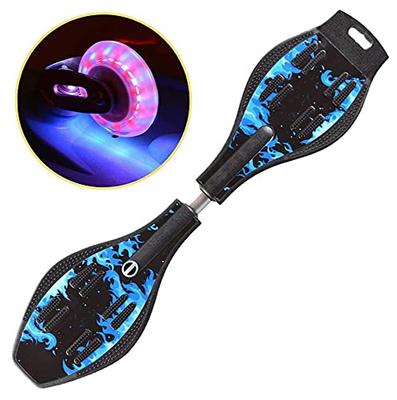 IMICHAEL Kids Skateboard, Birthday Gift, Christmas Gift, Kickboard, Skateboard for Kids, Light-Up Wheels, J-Board, S-Board Gift (Blue)