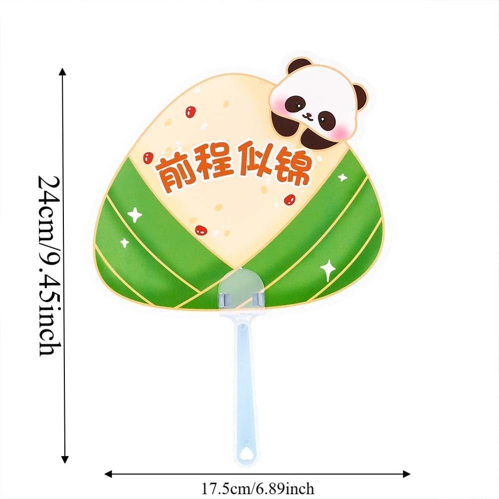 Lightweight PP Material Dragon Boat Festival Fan Motivational Slogan Print Flexible and Unbreakable Cute Zongzi Cartoon Paddle