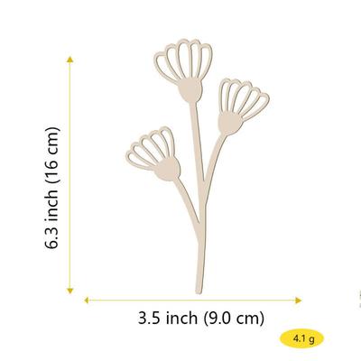 10Pcs Wood Material Wooden Flowers Laser Cut Natural Wood Flowers Cutout Signs Cutout Design Handmade Style Cut Wooden Flowers
