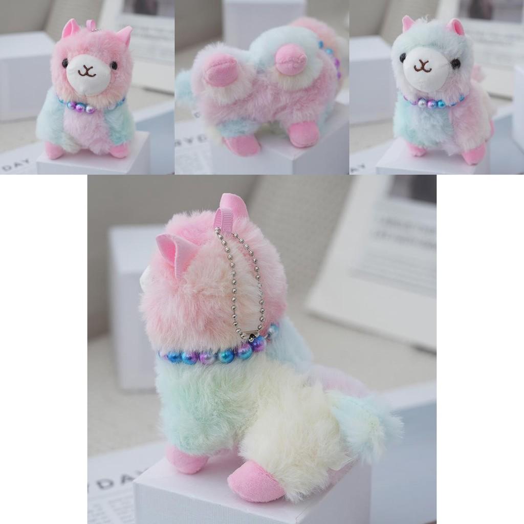 Cute Vibrant Llama Plush Keychain Soft Animal Toy For Backpacks And Gifts