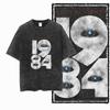 G02 Exclusive 100% Cotton Big Size 1984 Graphic Men T-shirt | Acid Washed  Streetwear Cool Vintage O-neck Men's Tee Tshirt