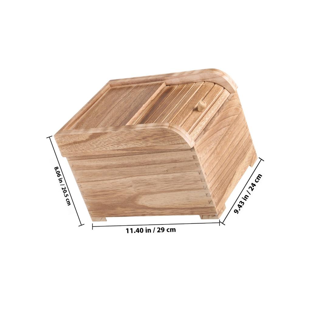 Rice Container Wooden Storage Box for Kitchen Pantry Food Storage Organizer Cereal Grain Bean Container with Lid