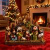 Lighted Christmas Nativity Scene Miniature Xmas Collection Tabletop Ornament