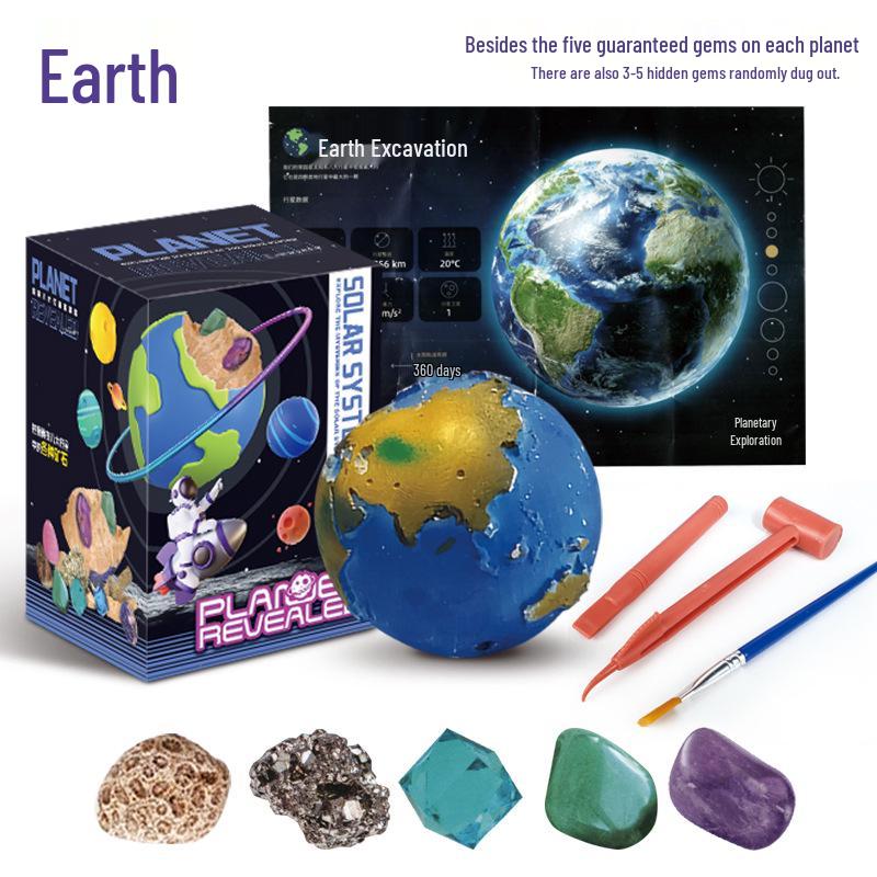 Planet Gem Archaeological Excavation Toy - Educational Treasure Hunt for Kids