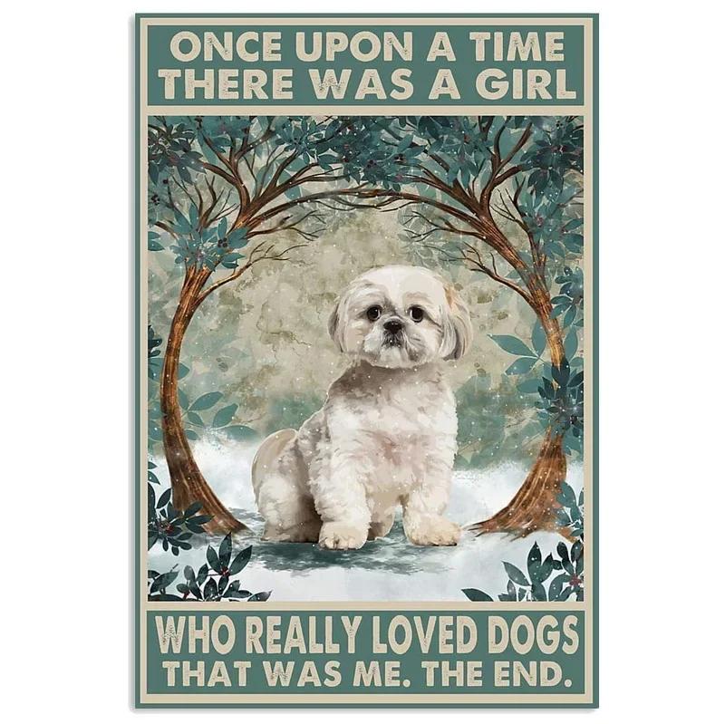 Metal Tin Signs Plaque A Girl Loved Cat Wall Decoration Vintage Iron Painting Art Posters for Man Cave Home Cafe Garden Club