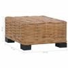 Coffee Table 47 X 47 X 28 Cm Natural Rattan