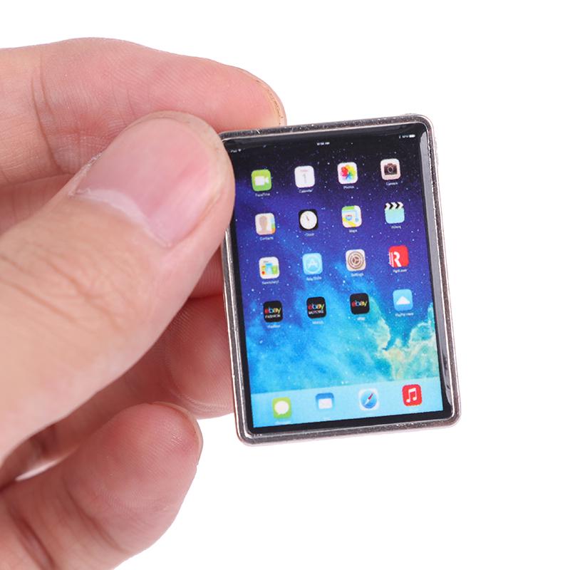 1:12 Dollhouse Miniature Tablet Mini Laptop Computer Model Doll House Decor Toy