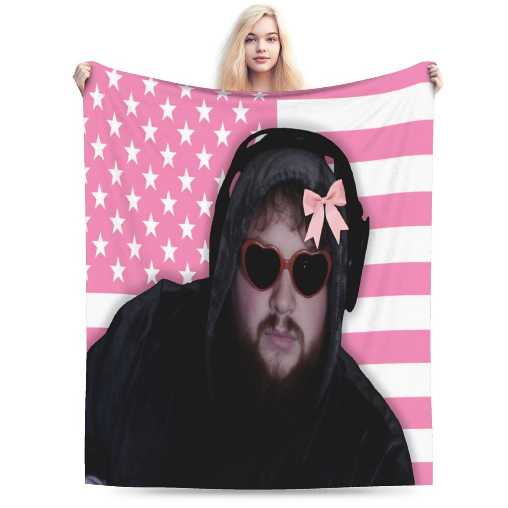 Caseoh American Blanket Spring Soft Throw Blanket For Girl Outdoor Flannel Bedspread Bed Cover