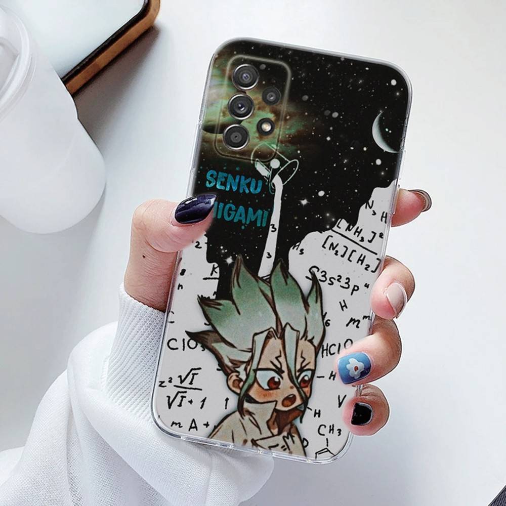 1Senku Ishigami S-Stone Phone Case Silicone For Samsung S30,23,21,22,20 FE lite,S10,9,PIus Note20ultra Soft Transparent