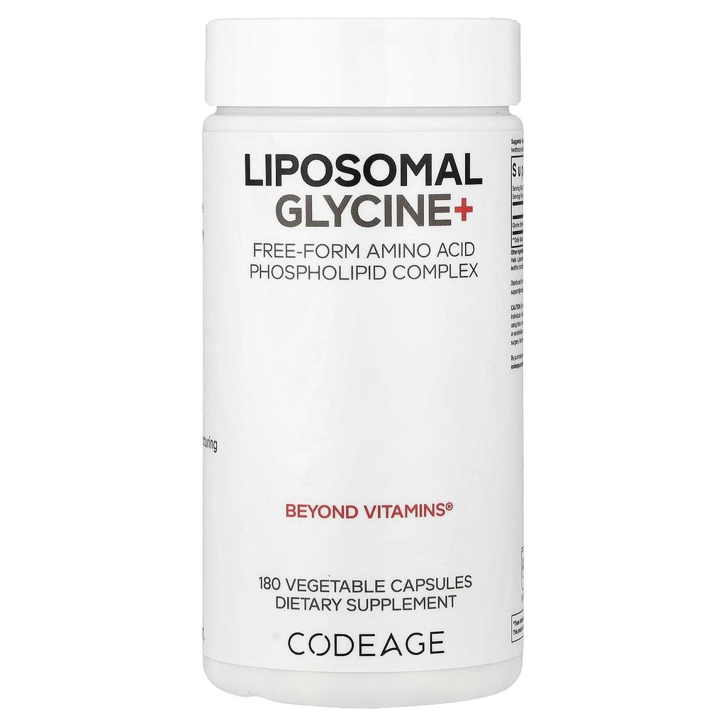 Codeage Liposomal Glycine+, 180 Veggie Capsules (500mg Per Capsule)