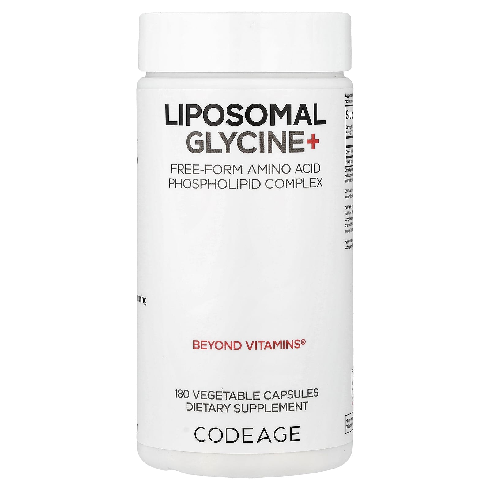 

Codeage, Liposomal Glycine+, 180 Veggie Capsules (500mg per capsule)