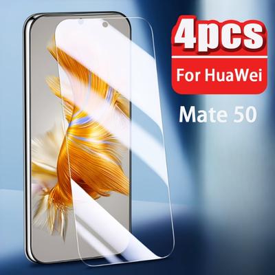 4 peças Película Temperada Nova Película Protetora Atualizada para Huawei Mate 50 60 70 Ultra Pura 80 70 Pro Instalação Fácil Transparente HD