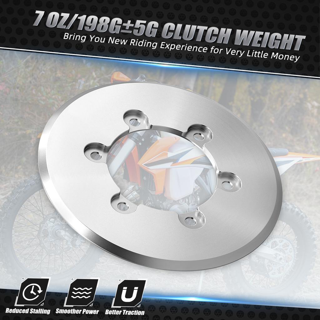 For KTM EXC 300 EXC 250 SX 250 XCW 300 TPI SXF 450 2013-2024 7 oz Clutch Weight Traction Disc SXF 250 2019-2024 EXC 450 EXCF 350