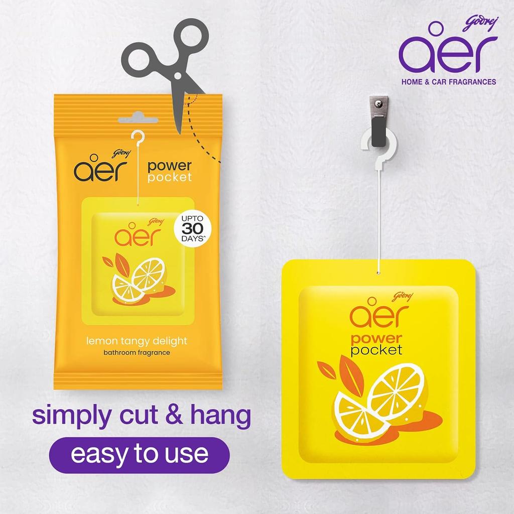 Godrej Aer Power Pocket 5pcs Bathroom Freshener 10g Pack of 1 Long Lasting Toilet Odour Neutralizer