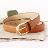 Trend Alloy Pin Buckle Casual Five-Element Imitation Leather Pu Simple Women'S Retro Thin Belt