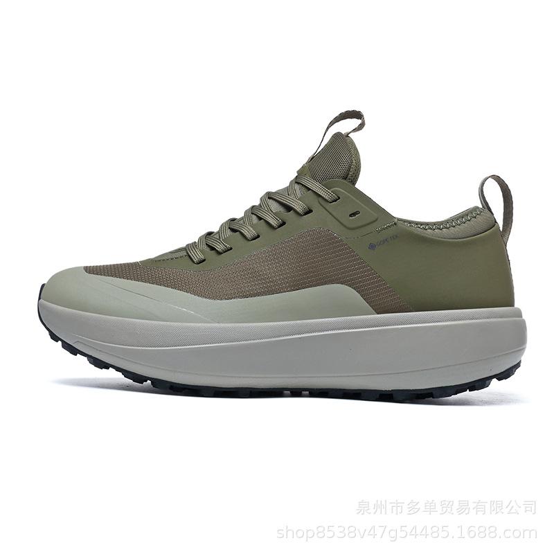

High-end outdoor new wear-resistant waterproof casual shoes off-road men s shoes mountaineering hiking non-slip all-terrain sports tide shoes 44 армия зеленый