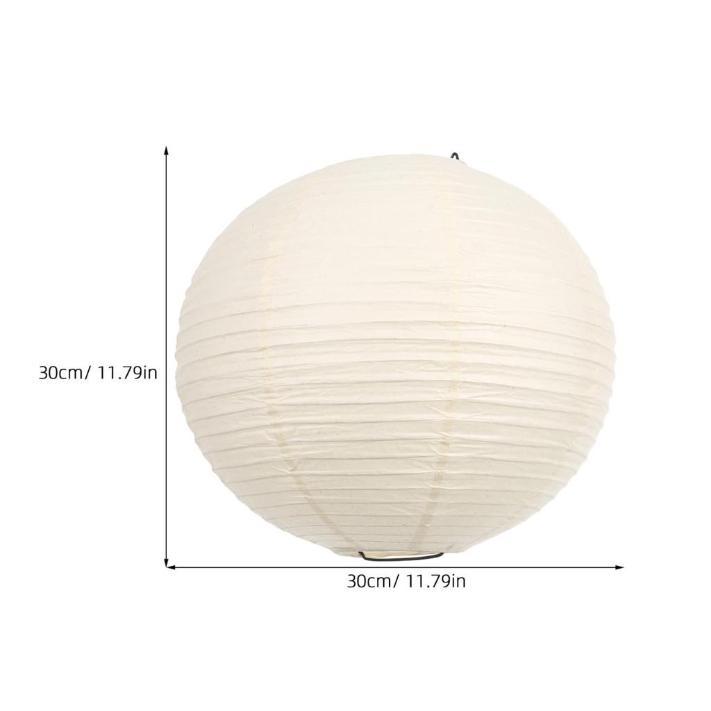 Frcolor Paper Lantern, White Paper Lantern, Bon Festival Lantern, 30cm Round, Perfect for Festivals, Summer Festivals, DIY Izakayas, Food Stalls,