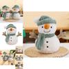 Adorable Plush Snowman Doll With Hat And Scarf Perfect For Home Decoration And Gift