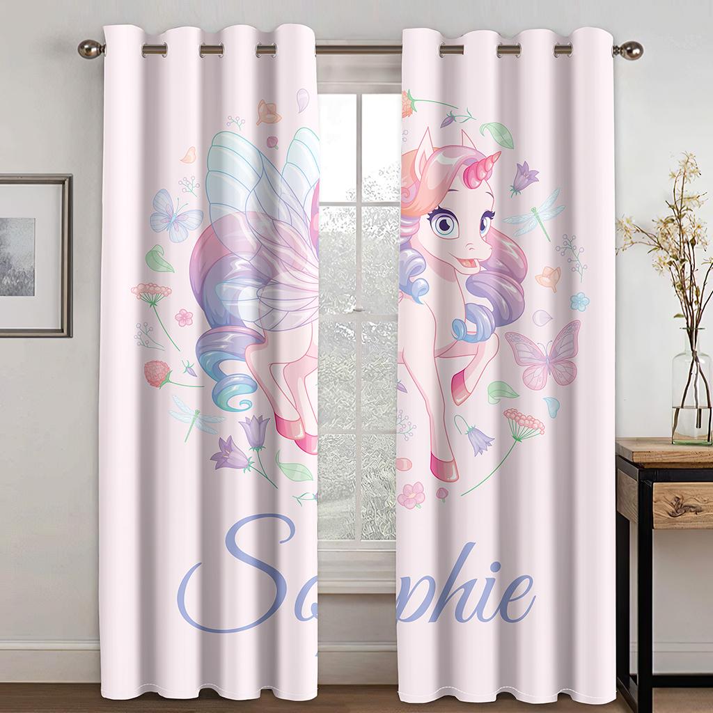 

Тонкие затемняющие оконные шторы для гостиной, дешевая 3D-печать, лунный и звездный пейзаж, декор спальни для девочки 120W243H&Grommet Top