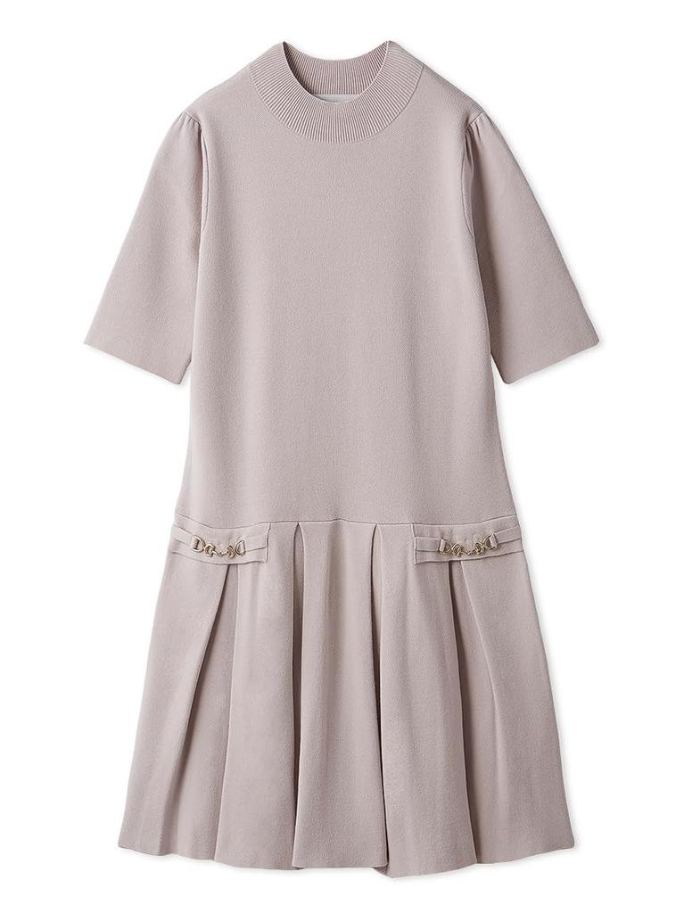 Pleated knit dress CWNO254097LPNK36