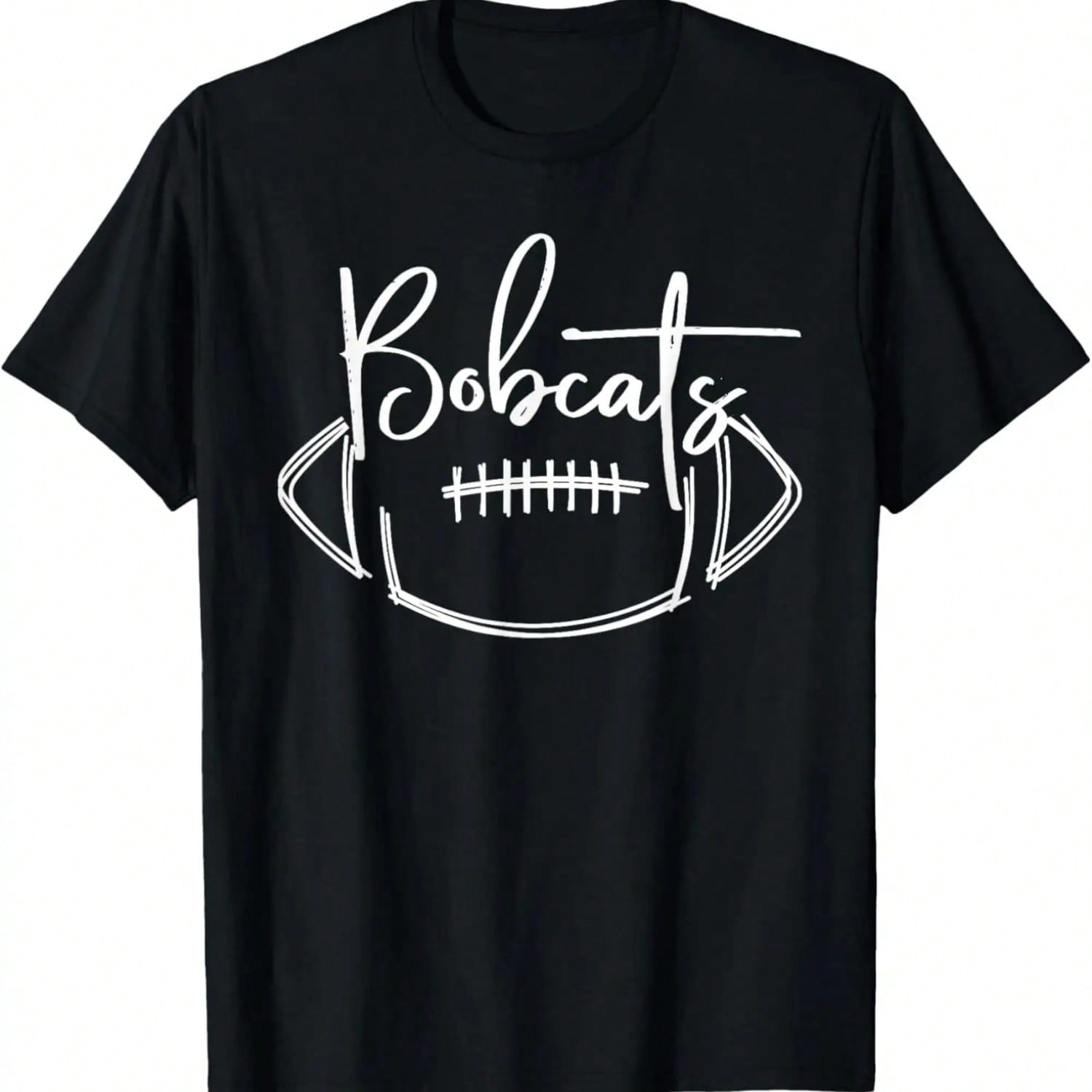 Bobcats Football Bobcat Pride School Spirit Sports Football T-Shirt,100% Cotton.Jpg S
