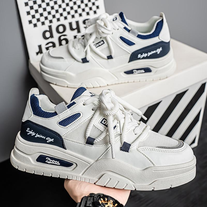 2025 summer men's shoes new breathable little white shoes men's trend versatile low-top sports shoes casual board shoes trendy shoes