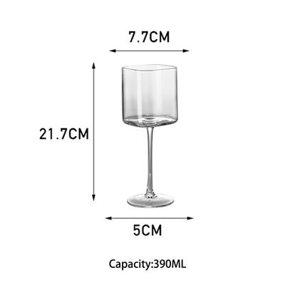 1/2 Pcs Square Goblet Cocktail Glass, Special Mix Glass, Personality Drink Glasses, Creative Bar Drinkware