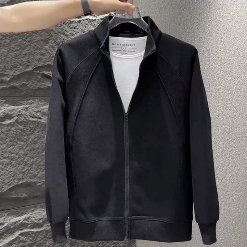 Осенняя куртка-толстовка с воротником-стойкой на молнии для мужчин модные свободные и универсальные топы для пар 4XL 6200₽