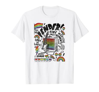 Fender Pride Rainbow Collection Centered T-shirt